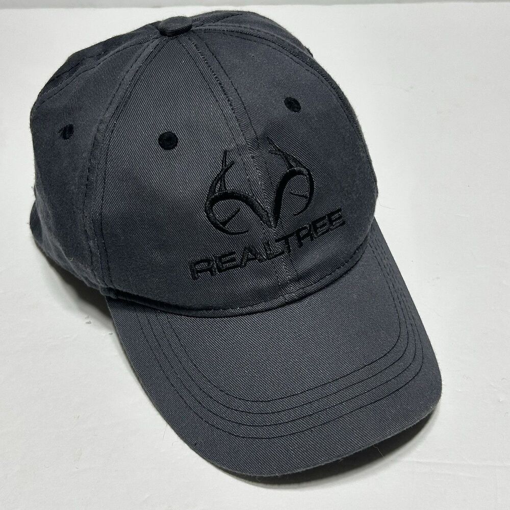 RealTree Gray Mens Hat Snapback Adjustable Ball Cap Baseball Hunting